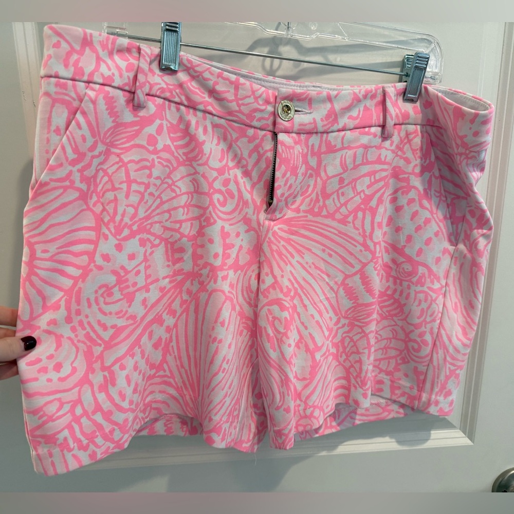Lilly Pulitzer Pink and White Women's Shorts